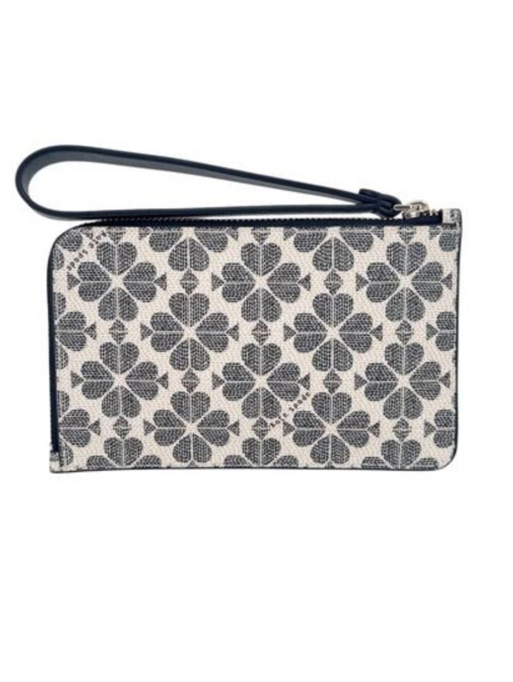 Kate Spade Black & White Flower Small L-zip Wrislet EUC - Picture 5 of 7